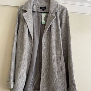 XXL Herringbone Gray Peacoat